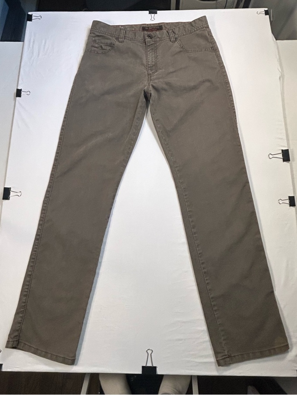 ALBERTO T400 Denim STRETCH Jeans Men 34 x 34 STONE Double Dyed  Modern Fit